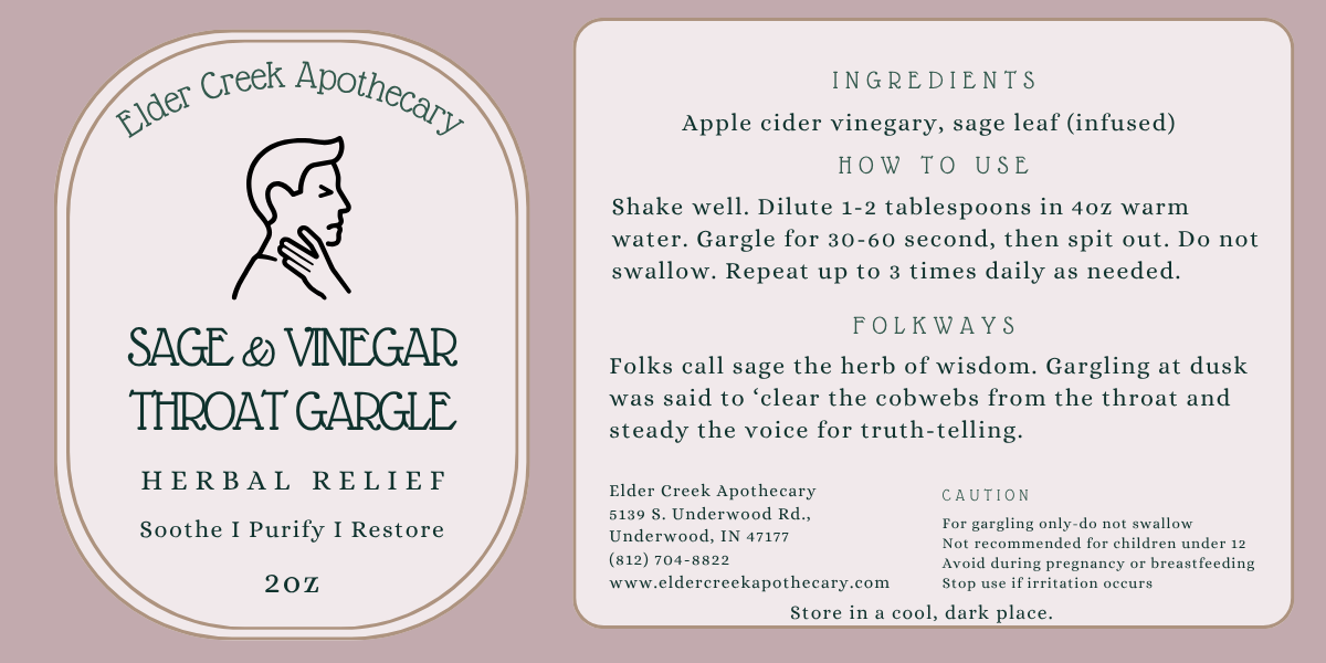 Sage Sore Throat Gargle