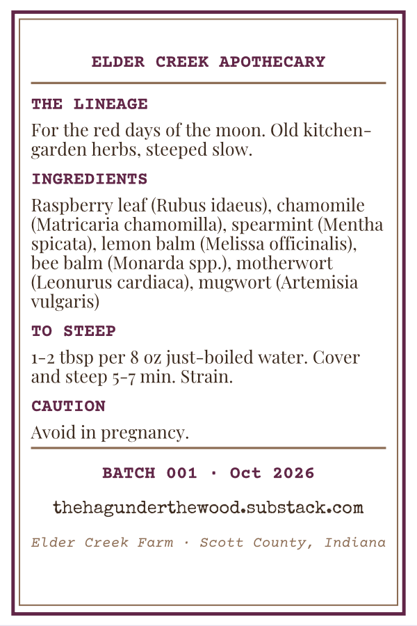 The Red Work Tea - for the body's monthly work