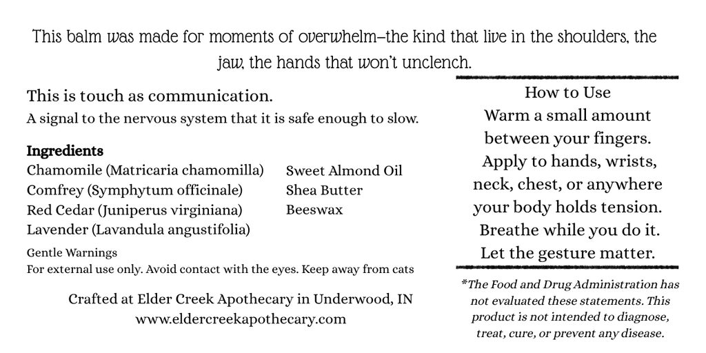 Tend the Hive Calm Balm
